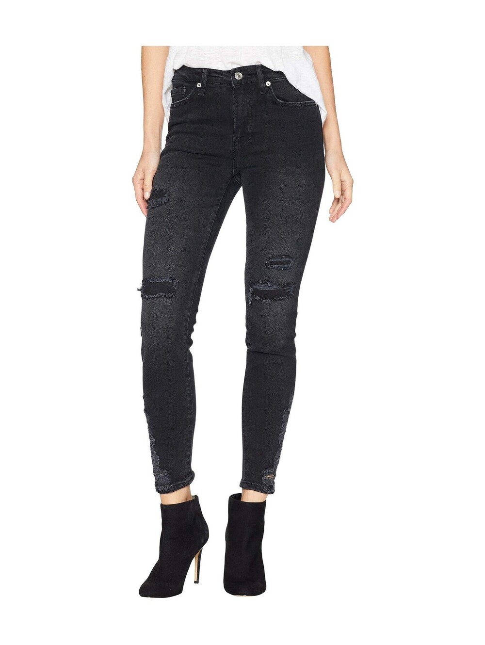Free People About a Girl HR Skinny Jeans Black 26